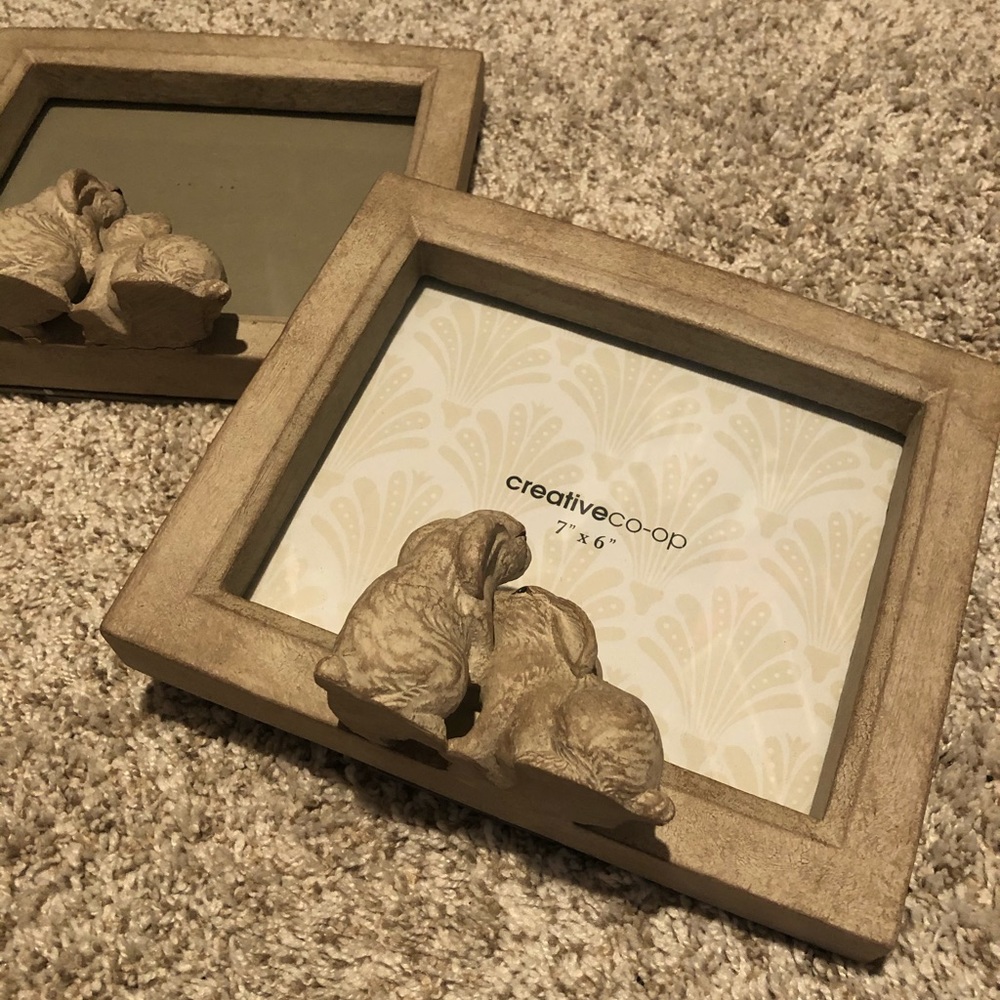 Two frames with bunnies on the front